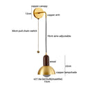 Axyaa Modern Wood Copper LED Wall Sconce for Living Room & Bathroom