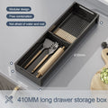 Axyaa Adjustable Dish Rack Drawer Organizer Storage Holder Shelf