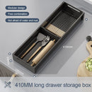 Axyaa Adjustable Dish Rack Drawer Organizer Storage Holder Shelf
