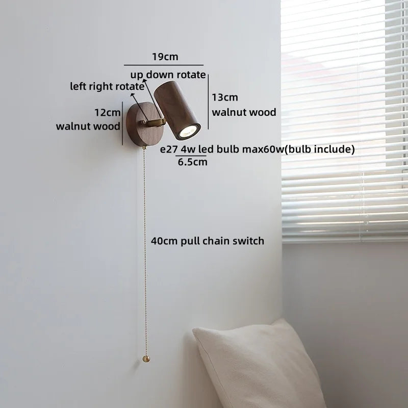 Nordic LED Wall Light Mirror Bathroom Swing Arm Aplique Pared by Axyaa