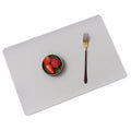 Axyaa PU Leather Square Placemats Set of 4 Double-Sided Washable Table Mats