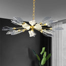 Axyaa Leaf Pendant Lights: Post Modern Style Electroplated Chandelier for Bedroom, Living Room, Restaurant