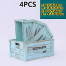 Axyaa Vintage Wooden Frame Storage Boxes Set of 4