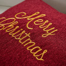 Axyaa Christmas Letter Pillow Cover Gold Holly Jolly Snowflake Soft Cushion Cover