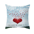 Axyaa Romantic Couple Pillowcases | Soft Cartoon Pattern Sofa Pillow Covers