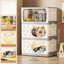 Axyaa Cat House Cabinet: 1-3 Tier, 60cm Wide, Black/Gray for Bedroom/Living Room