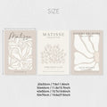 Bohemian Neutral Matisse Canvas Print Set for Bedroom Decor by Axyaa