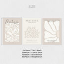 Bohemian Neutral Matisse Canvas Print Set for Bedroom Decor by Axyaa