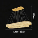Axyaa Crystal Chandelier Stair Pendant Lamp Living Room Interior Lighting