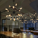 Axyaa Retro Vintage Black Sputnik Chandelier for Dining Room, Bar and Restaurant