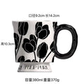 Axyaa Ceramic Tulip Garden Couple Mug Set
