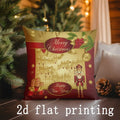 Axyaa Christmas Digital Print Cushion Cover for Sofa, Bedroom, Car