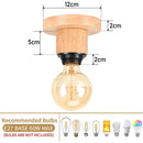 Axyaa Wooden Ceiling Light: Modern Nordic Style Home Decor Lamp
