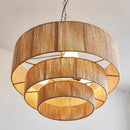 Axyaa Hemp Rope Pendant Chandeliers LED Dining Room Bedroom Light Fixtures