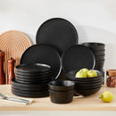 Axyaa Stoneware Dinnerware Set, 18-Piece Reactive Glaze Ceramic Plate Set