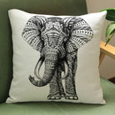 Axyaa Animal Print Linen Decorative Cushion Square Pillow