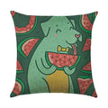 Axyaa Cartoon Design Linen Pillowcase for Home Décor