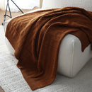 Axyaa Thick Knitted Wool Blanket: Solid Color, Multi-Functional Decorative Bed Throw & End Towel