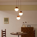 Axyaa Hemp Rope LED Pendant Lamps Nordic Glass Hanging Lights Fixture
