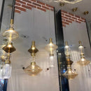 Axyaa Amber Glass Hotel Lamp: Retro Postmodern LED Bedside Lighting