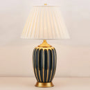 Axyaa White Ceramic Table Lamp: Luxury Modern Bedroom Decor, European Design for Warmth