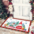 Christmas Dwarf Print Floor Mat for Living Room and Balcony Decoration by Axyaa