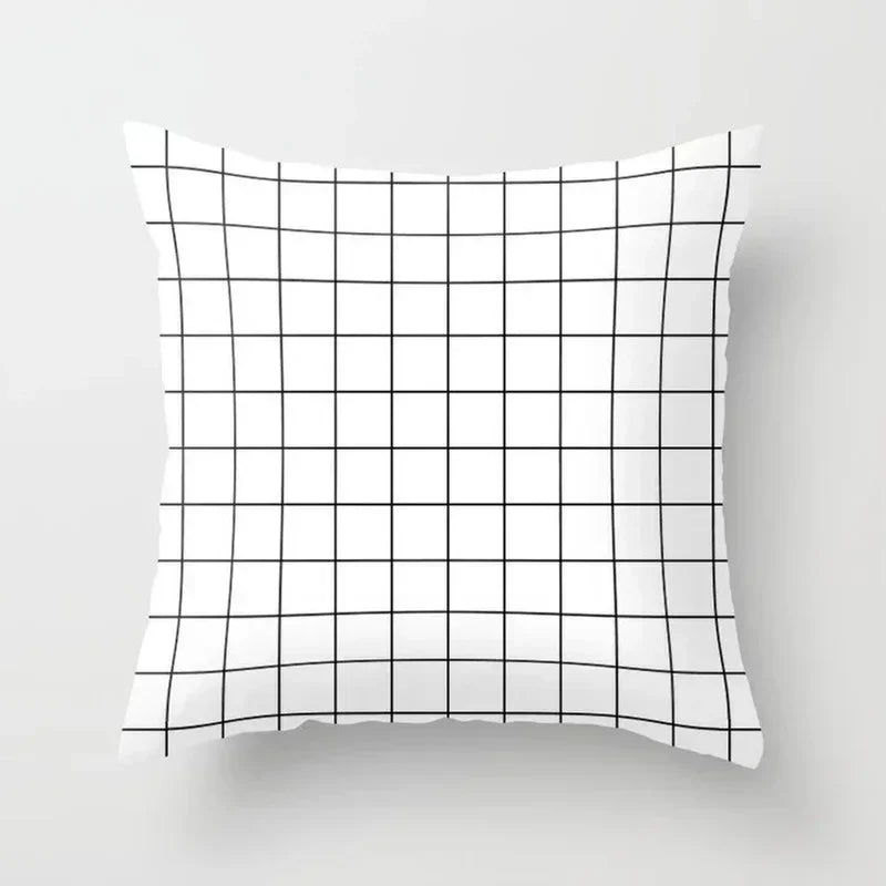 Axyaa Geometric Plaids Cushion Cover Pillowcase 45*45cm