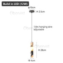 Axyaa Black Stone Pendant Lamp: High-End LED Chandelier for Luxury Living Room
