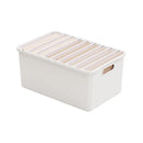 Axyaa Clothes Organizer Box with Grids - Wardrobe Storage Drawer for Pants, Sweaters, Underwear