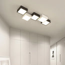 Axyaa Square LED Ceiling Lamp for Aisle, Bedroom, Study, Balcony - Modern Black White Lighting