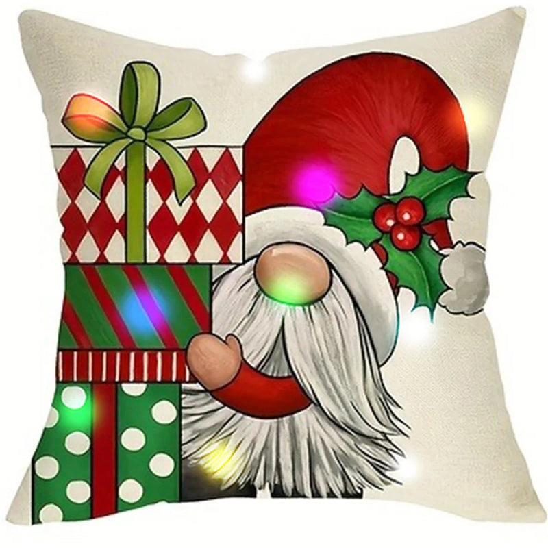Axyaa Dwarf Christmas Tree LED Pillowcase - Merry Christmas Party Home Decor
