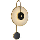 Axyaa Marble Shell Wall Lamp: Retro Minimalist LED Indoor Lighting for Living Room, Bedroom