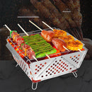 Axyaa Stainless Steel Portable Folding BBQ Grill - Outdoor Carbon Oven Barbecue Tool