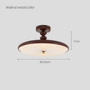 Axyaa Walnut Wood Grain Ceiling Light for Dining Room Bedroom Living Room