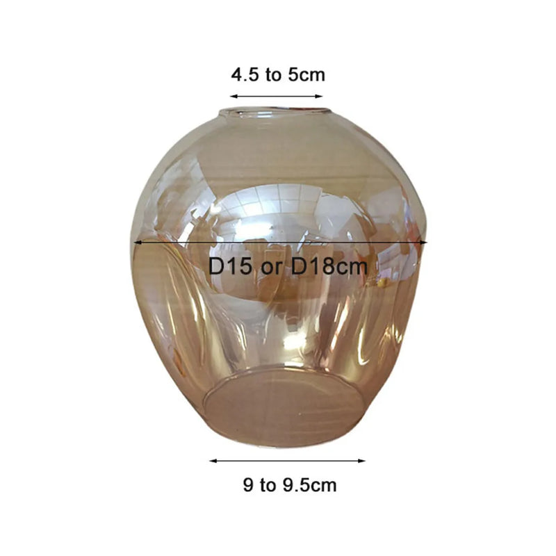 Axyaa Glass Shade Replacement for DNA Magic Bean Lights - 18cm, Concave Lens - E27 Lamp Cover