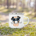 French Bulldog Print Enamel Mug by Axyaa - Dog Lover's Gift & Coffee Cup