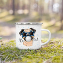 French Bulldog Print Enamel Mug by Axyaa - Dog Lover's Gift & Coffee Cup