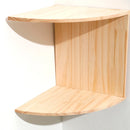 Axyaa Burlywood Wooden Corner Shelf: Boho Style Storage & Room Décor Organiser