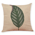 Axyaa Big Leaf Pattern Linen Pillowcase 45x45cm for Car Sofa Home Décor