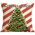 Axyaa Retro Santa Claus Fawn Pillowcase - Christmas Home Decor