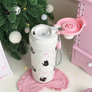 Axyaa Kawaii Cat Bow Stainless Steel Water Bottle 500ml