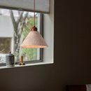 Yellow Travertine Walnut Wood Pendant Light by Axyaa: Wabi Sabi Style Circular Chandelier