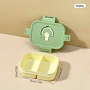 Axyaa Kids Divided Lunch Box: Portable, Leak-proof, Microwave Safe, Fresh-keeping Container