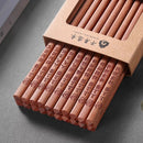 Axyaa Blessings Red Sandalwood Chopsticks: Premium Home Set