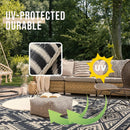 Axyaa Waterproof Outdoor Straw Rug | Machine Washable Patio Carpet