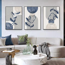 Axyaa Geometric Botanical Lines Canvas Art Print - Modern Living Room Decor