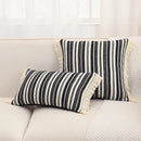 Axyaa Striped Jacquard Pillowcase Cojines 45X45 Simple Throw Pillow Cotton Polyester