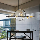 Axyaa Glass Strip Bubble Chandelier - Modern LED Pendant Lights for Home Decor