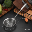 Axyaa Stainless Steel Colander Skimmer Strainer Spoon - Kitchen Utensil