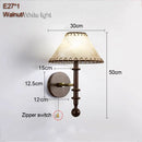 Nordic Bedroom Wall Lamp by Axyaa: Solid Wood, Fabric Shade, Retro Design